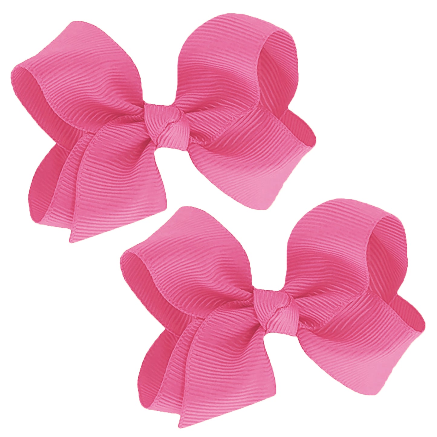 WD2U Baby Girls Set of 2 Small Grosgrain 3" Pigtail Hair Bows Alligator Clips