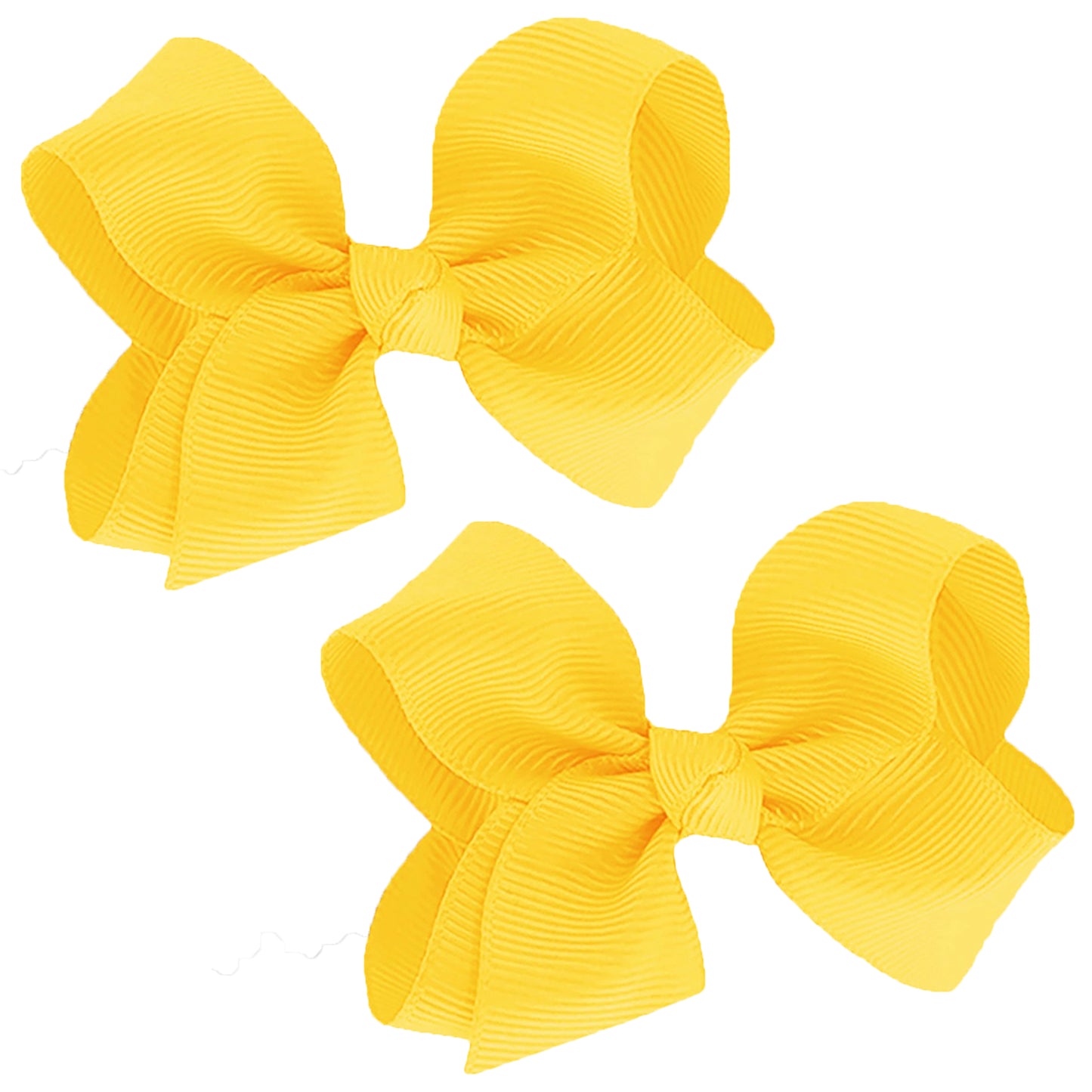 WD2U Girls Set of 2 Small Grosgrain 3" Pigtail Hair Bows French Clip Barrettes