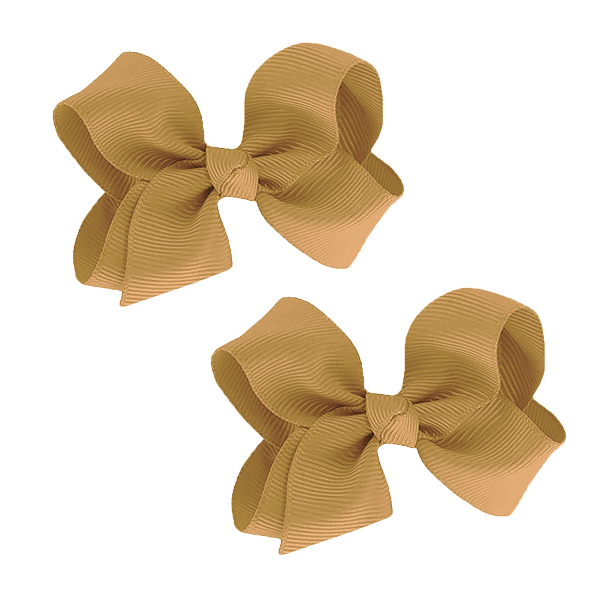 WD2U Girls Set of 2 Small Grosgrain 3" Pigtail Hair Bows French Clip Barrettes