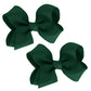 WD2U Baby Girls Set of 2 Small Grosgrain 3" Pigtail Hair Bows Alligator Clips