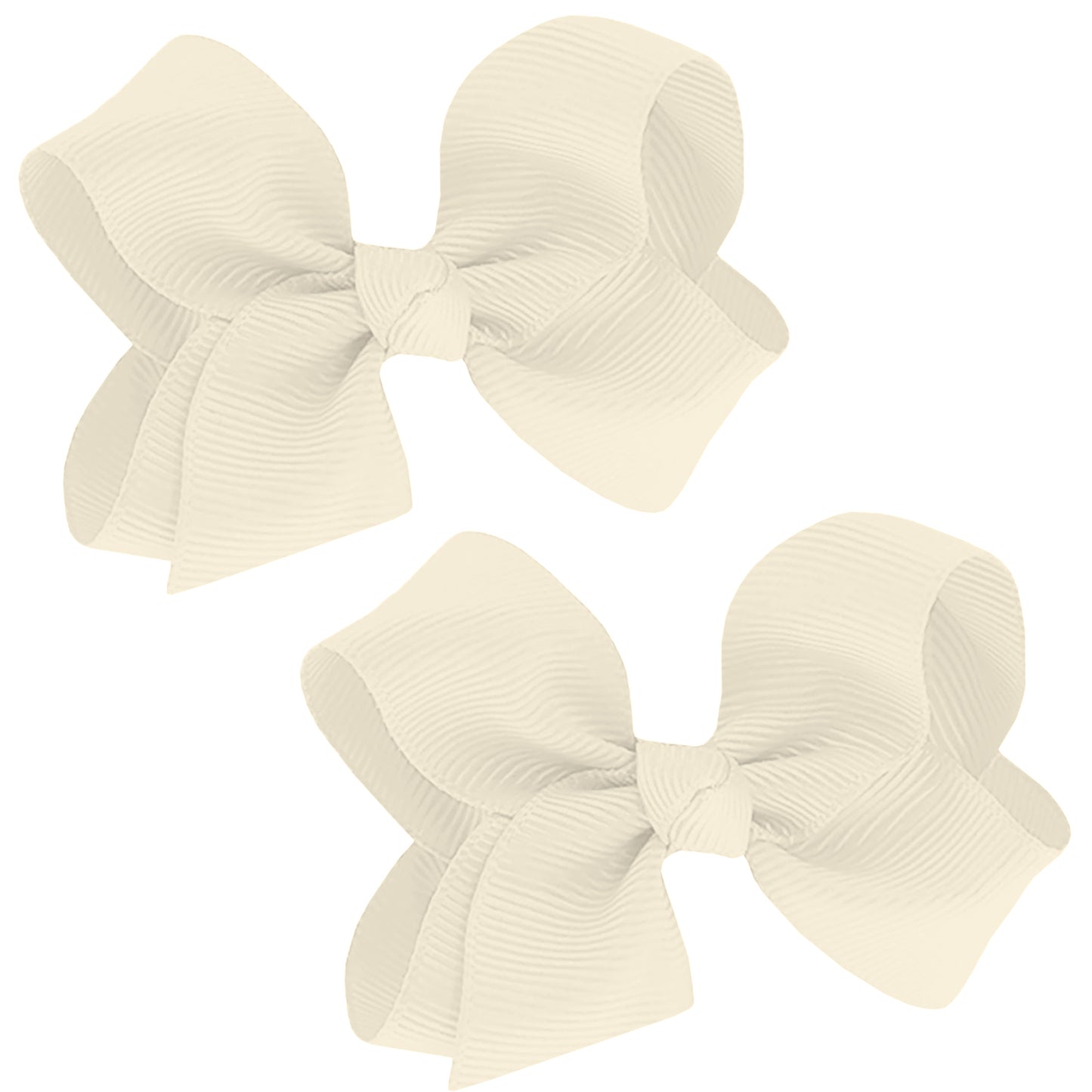 WD2U Baby Girls Set of 2 Small Grosgrain 3" Pigtail Hair Bows Alligator Clips