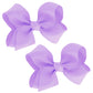 WD2U Girls Set of 2 Small Grosgrain 3" Pigtail Hair Bows French Clip Barrettes