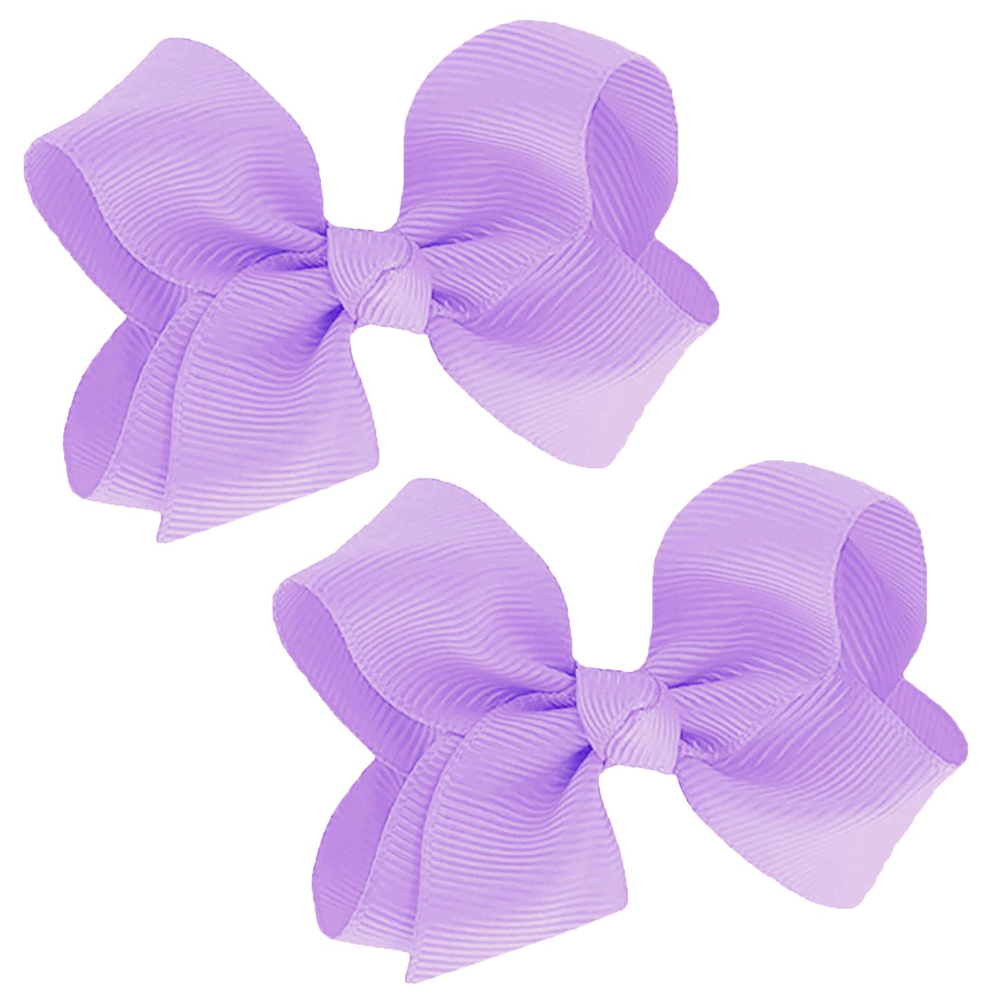 WD2U Girls Set of 2 Small Grosgrain 3" Pigtail Hair Bows French Clip Barrettes