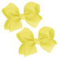 WD2U Baby Girls Set of 2 Small Grosgrain 3" Pigtail Hair Bows Alligator Clips