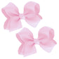 WD2U Baby Girls Set of 2 Small Grosgrain 3" Pigtail Hair Bows Alligator Clips