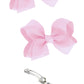 WD2U Girls Set of 2 Small Grosgrain 3" Pigtail Hair Bows French Clip Barrettes