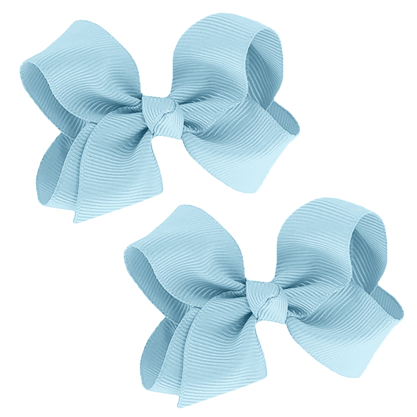 WD2U Girls Set of 2 Small Grosgrain 3" Pigtail Hair Bows French Clip Barrettes