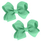 WD2U Baby Girls Set of 2 Small Grosgrain 3" Pigtail Hair Bows Alligator Clips