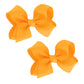 WD2U Baby Girls Set of 2 Small Grosgrain 3" Pigtail Hair Bows Alligator Clips