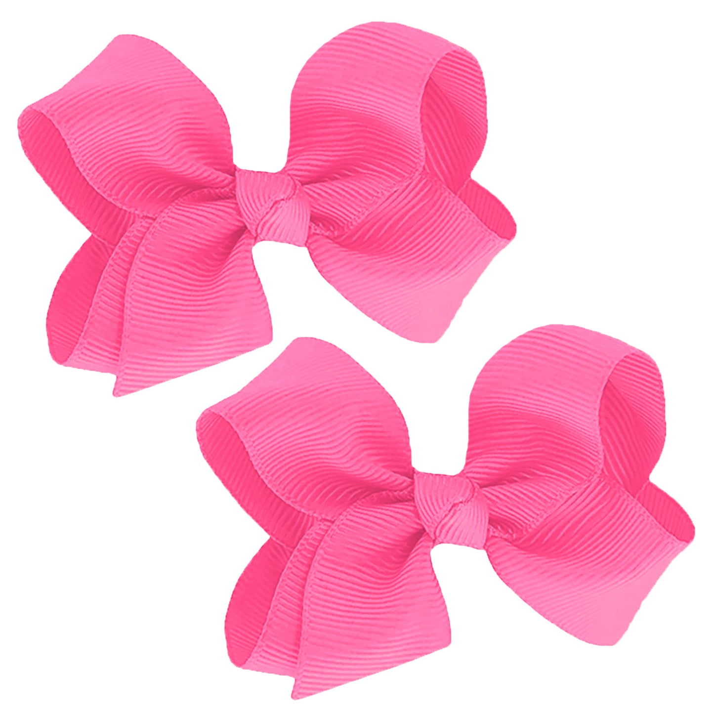 WD2U Baby Girls Set of 2 Small Grosgrain 3" Pigtail Hair Bows Alligator Clips