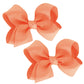 WD2U Girls Set of 2 Small Grosgrain 3" Pigtail Hair Bows French Clip Barrettes