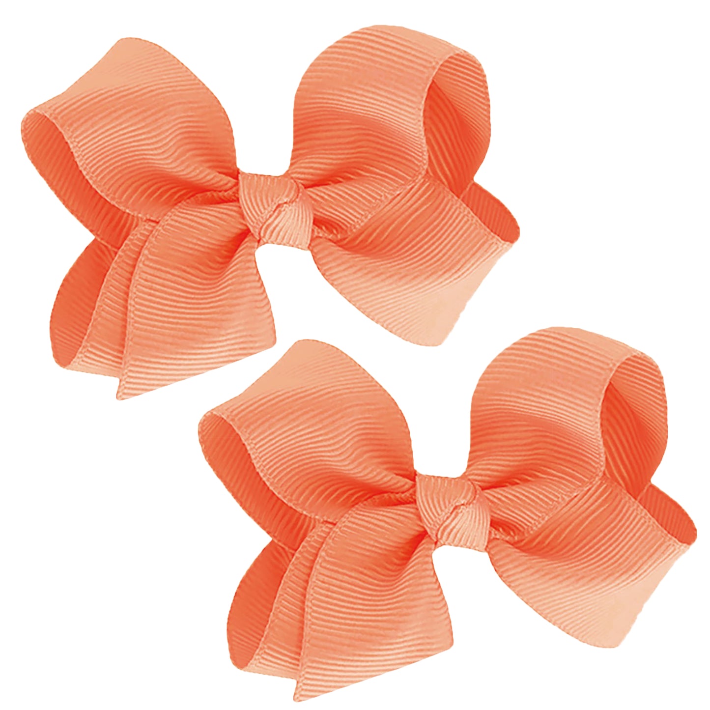 WD2U Girls Set of 2 Small Grosgrain 3" Pigtail Hair Bows French Clip Barrettes