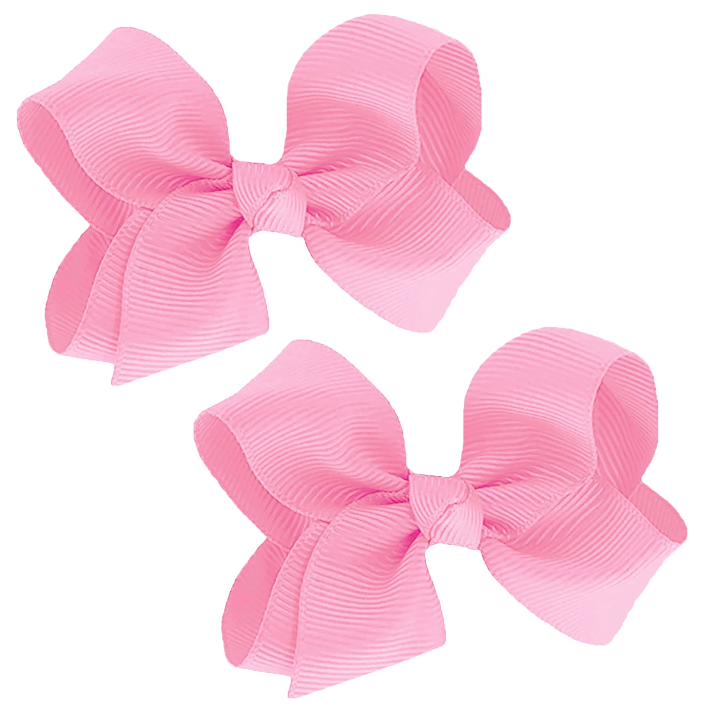 WD2U Baby Girls Set of 2 Small Grosgrain 3" Pigtail Hair Bows Alligator Clips