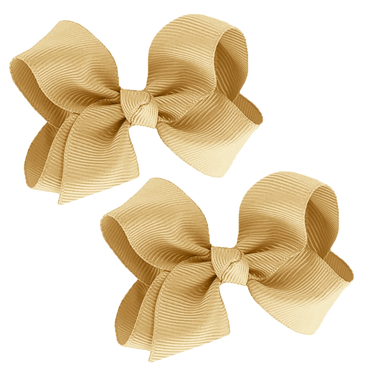 WD2U Baby Girls Set of 2 Small Grosgrain 3" Pigtail Hair Bows Alligator Clips