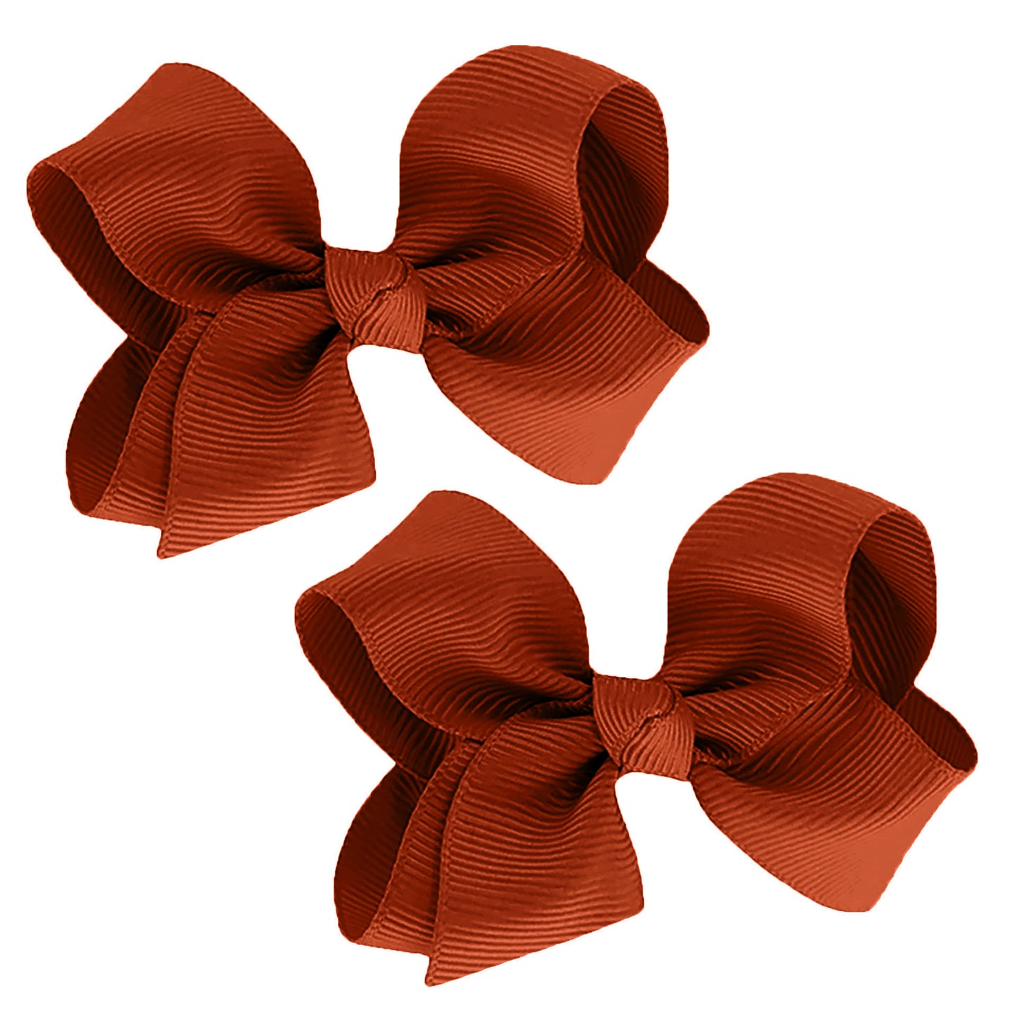 WD2U Baby Girls Set of 2 Small Grosgrain 3" Pigtail Hair Bows Alligator Clips