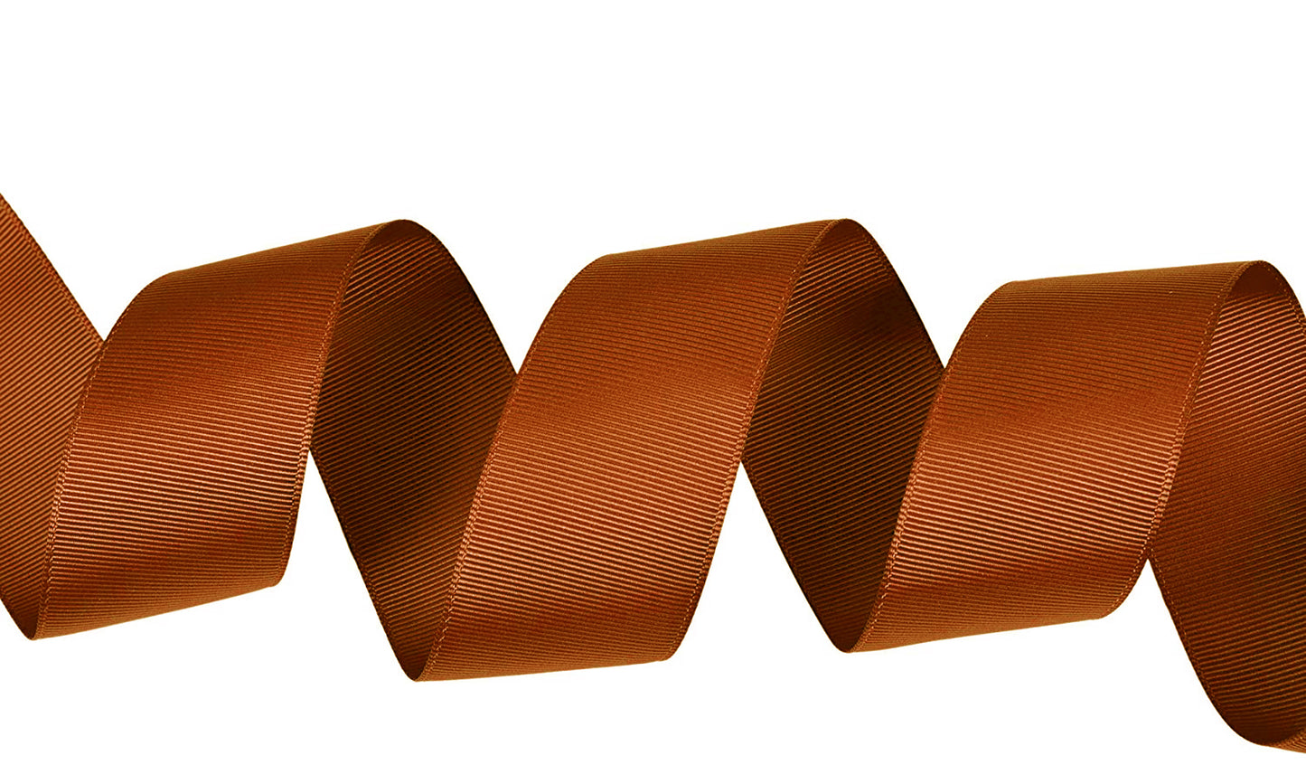 5 Yards Solid Rust Brown Grosgrain Ribbon Yardage DIY Crafts Bows USA