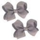 WD2U Baby Girls Set of 2 Small Grosgrain 3" Pigtail Hair Bows Alligator Clips