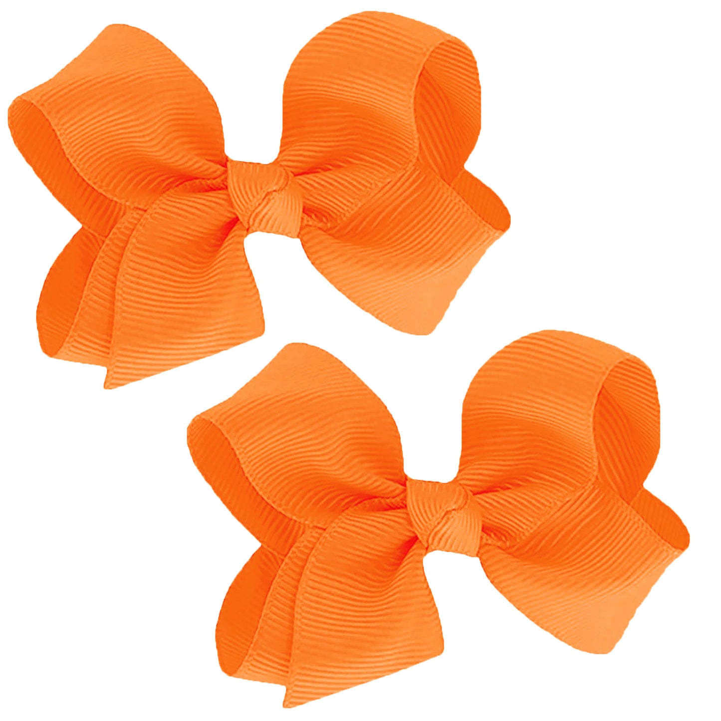 WD2U Baby Girls Set of 2 Small Grosgrain 3" Pigtail Hair Bows Alligator Clips