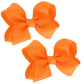 WD2U Girls Set of 2 Small Grosgrain 3" Pigtail Hair Bows French Clip Barrettes