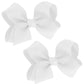 WD2U Baby Girls Set of 2 Small Grosgrain 3" Pigtail Hair Bows Alligator Clips