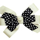 WD2U Girls 4.5" Black Dotted GrosGrain Boutique Hair Bow French Clip Barrette