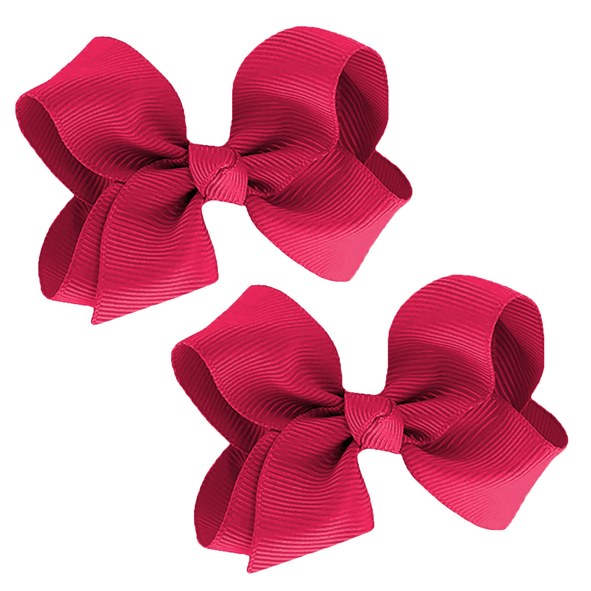 Girls Mini Hair Bow Ribbon - Red