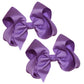 WD2U Girls Set of Two 4" Grosgrain Boutique Hair Bows Alligator Clips