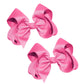 WD2U Girls Set of Two 4" Grosgrain Boutique Hair Bows Alligator Clips
