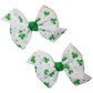 7/8" Grosgrain Ribbon Green Dotted Shamrock Clover St Patricks Day DIY Hair Bows