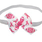 WD2U Baby Girls Infant Tackle Breast Cancer Pink October Football Bow Headband