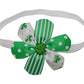 WD2U Baby Girls Infant St Patricks Green Custom Flower Hair Bow Stretch Headband