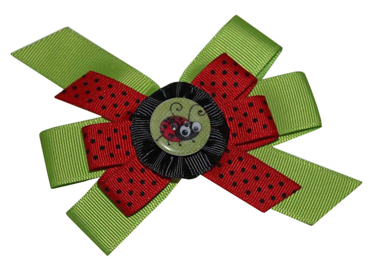 WD2U Girls Simply Adorable Lady Bug Ladybug Boutique Hair Bow Alligator Clip USA