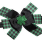 WD2U Baby Girls Green Shamrock Buffalo Plaid St Patricks Day Hair Bow Headband