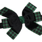 WD2U Baby Girls Black Green Buffalo Plaid Woodland Lumberjack Hair Bow Headband