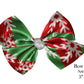 WD2U Baby Girls Set of 2 Christmas Red & Green Snowflake Hair Bows Clips