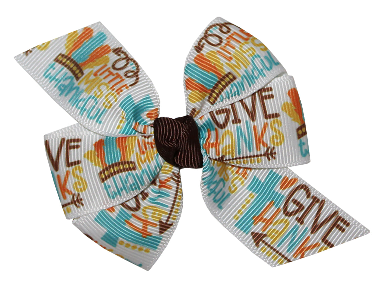 WD2U Baby Girls 3" Little Miss Thankful Hair Bow Stretch Headband