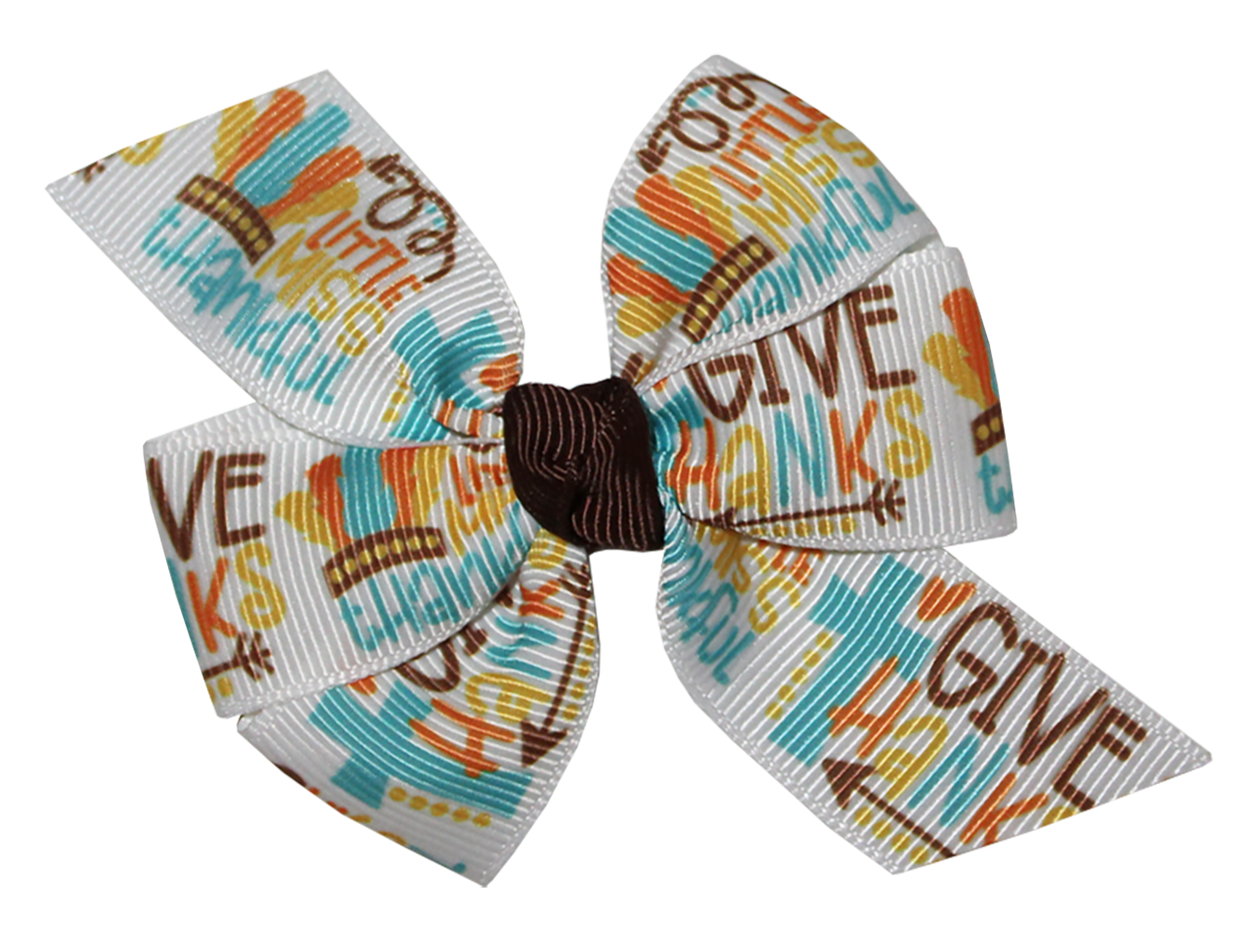 WD2U Baby Girls Set of 2 Little Miss Thankful Pigtail Hair Bows