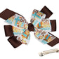 WD2U Girls 4.5" Brown Little Miss Thankful Hair Bow French Clip