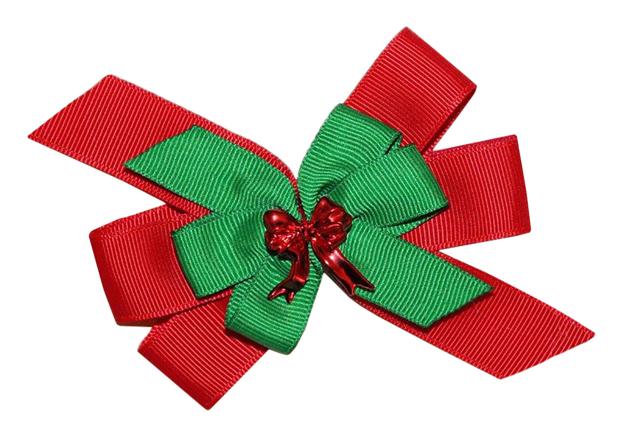 WD2U Girls Christmas Package Holiday Hair Bow French Clip Barrette