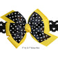 WD2U Baby Girls Infant Yellow Black Dotted Bee Hair Bow Headband