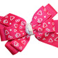 WD2U Girls Shocking Pink Heart Valentines Boutique Hair Bow French Clip Barrette
