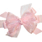 WD2U Girls 4" Perfectly Pink Easter Flower Girl Hair Bow Stretch Headband