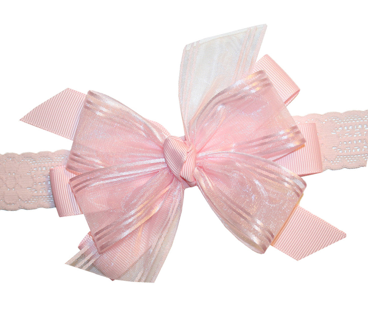 WD2U Baby Girls 4" Perfectly Pink Easter Flower Girl Hair Bow Stretch Headband