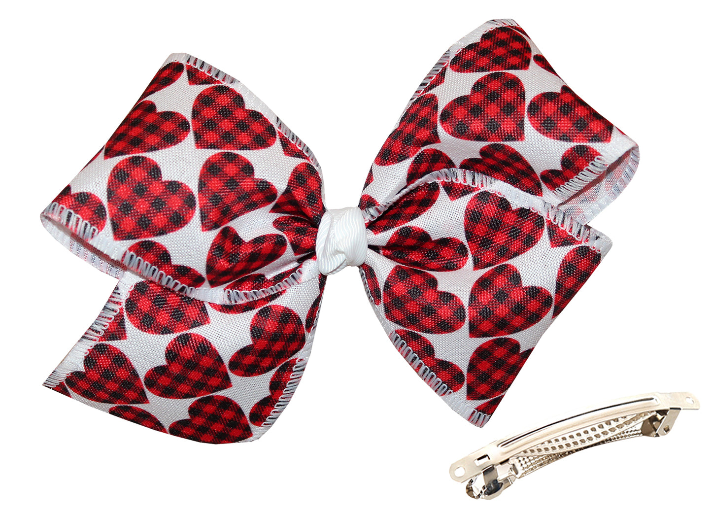Top Quality 2 1/2" Ribbon Bow with Knotted Center
Measures Approximately 6" by 5" & Ribbon Edges are Heat Sealed to Prevent Fraying
Attached Well to a 3.25" (80 mm) French Clip Metal Barrette