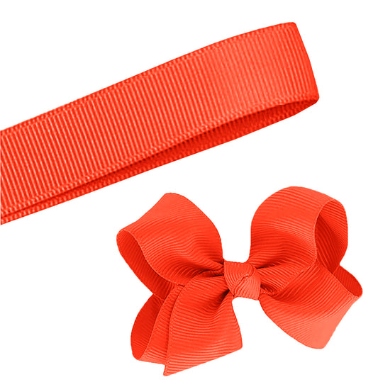 5 Yards Solid Autumn Orange Grosgrain Ribbon Yardage DIY Crafts Bows USA