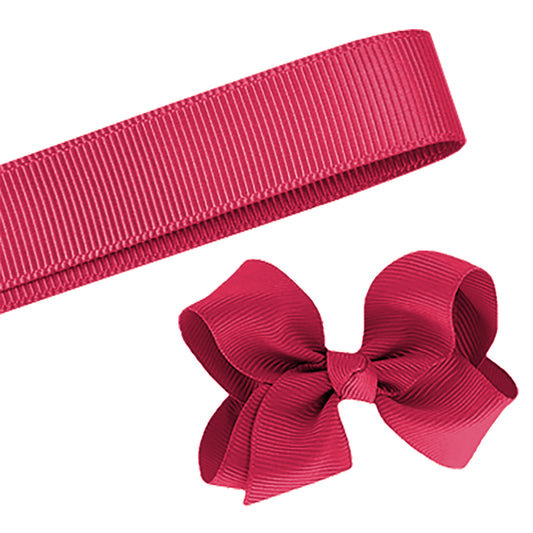 5 Yards Solid Azalea Pink Grosgrain Ribbon Yardage DIY Crafts Bows USA