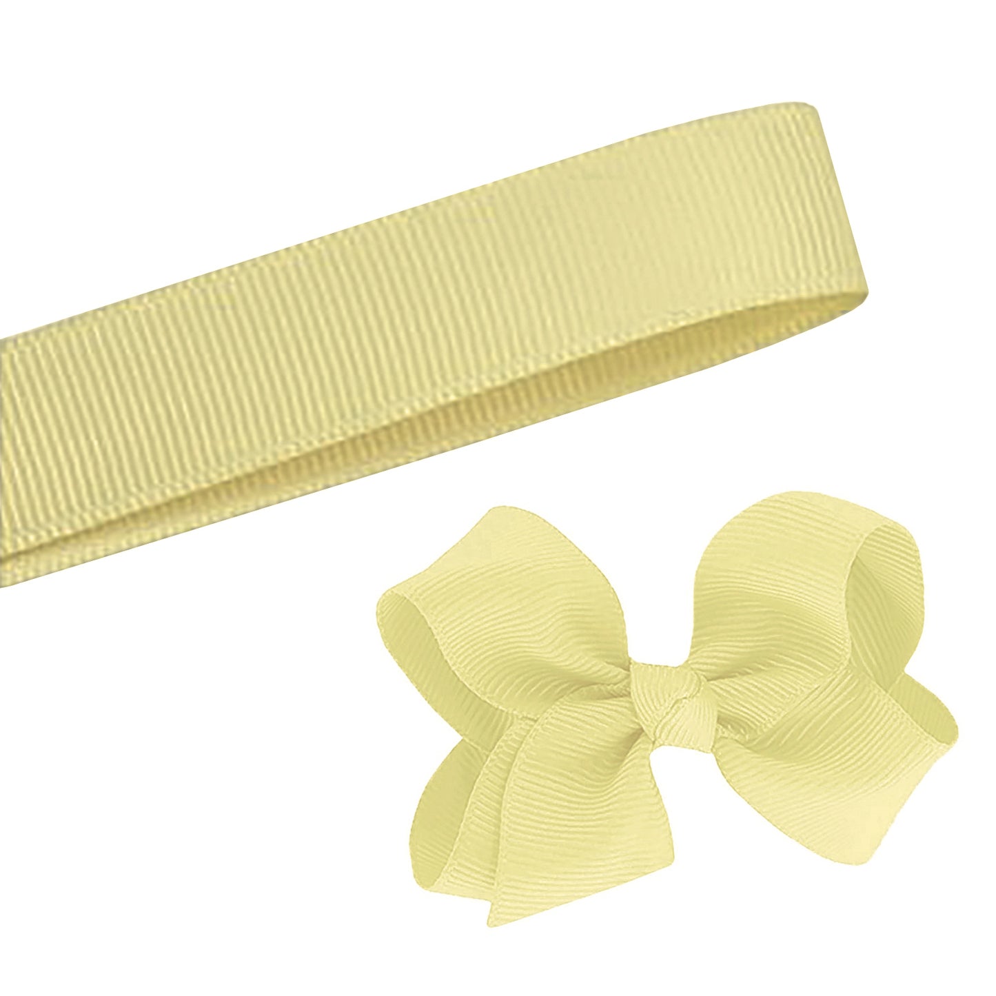 5 Yards Solid Light Yellow Ribbon Yardage DIY Crafts Bows Décor USA