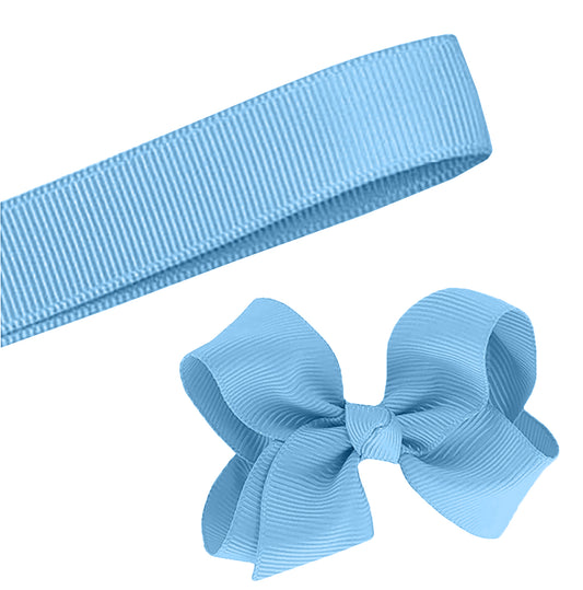 5 Yards Solid Blue Mist Grosgrain Ribbon Yardage DIY Crafts Bows Décor USA