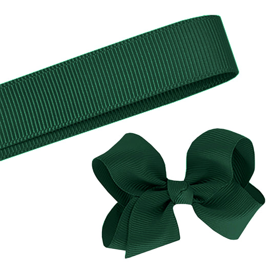 5 Yards Solid Hunter Green Grosgrain Ribbon Yardage DIY Crafts Bows USA