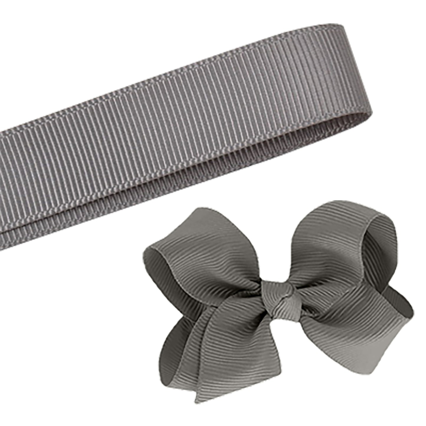 5 Yards Solid Metal Grey Gray Grosgrain Ribbon Yardage DIY Crafts Bows Décor USA